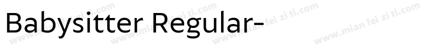 Babysitter Regular字体转换